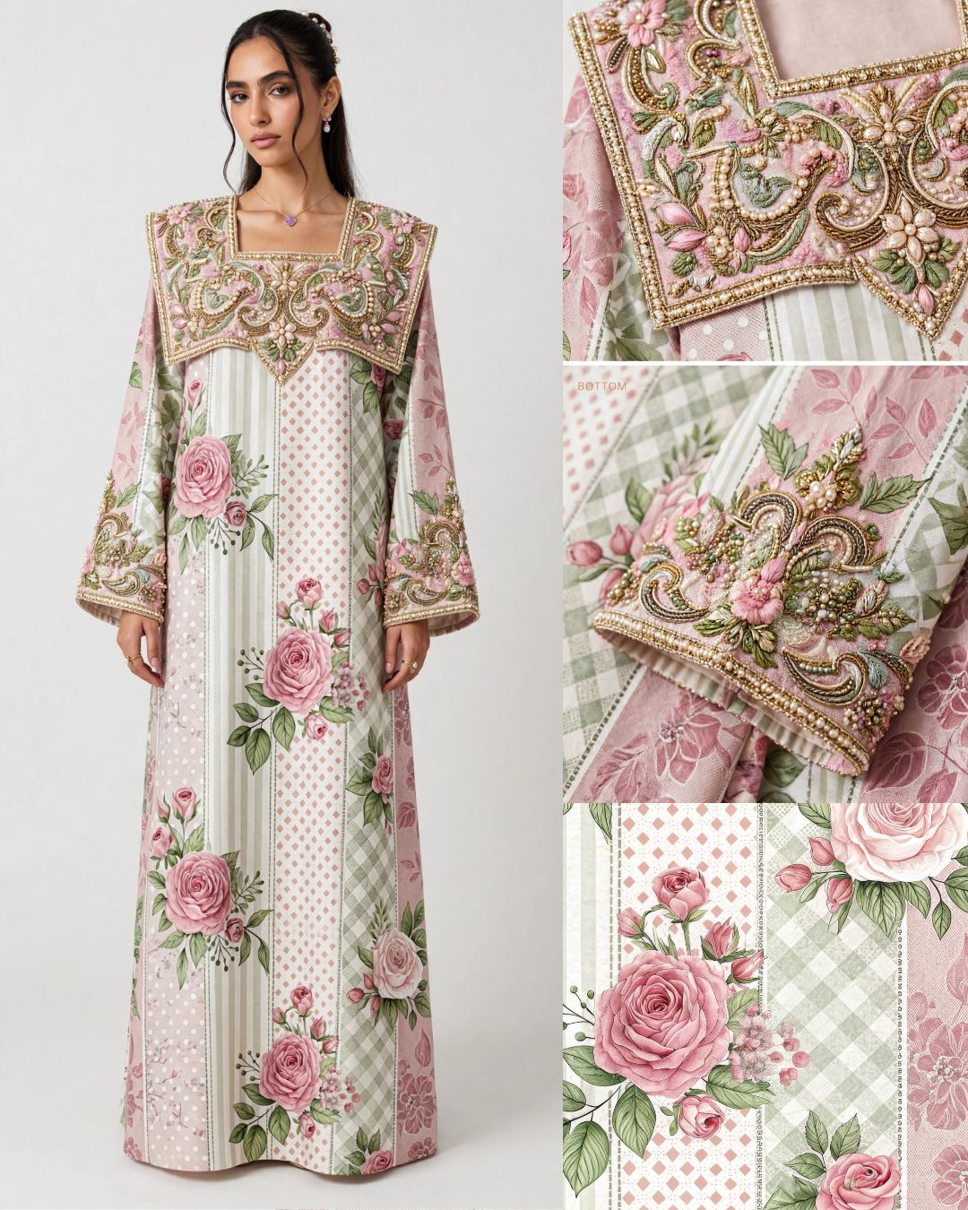 Rose Patchwork Mukhawar
